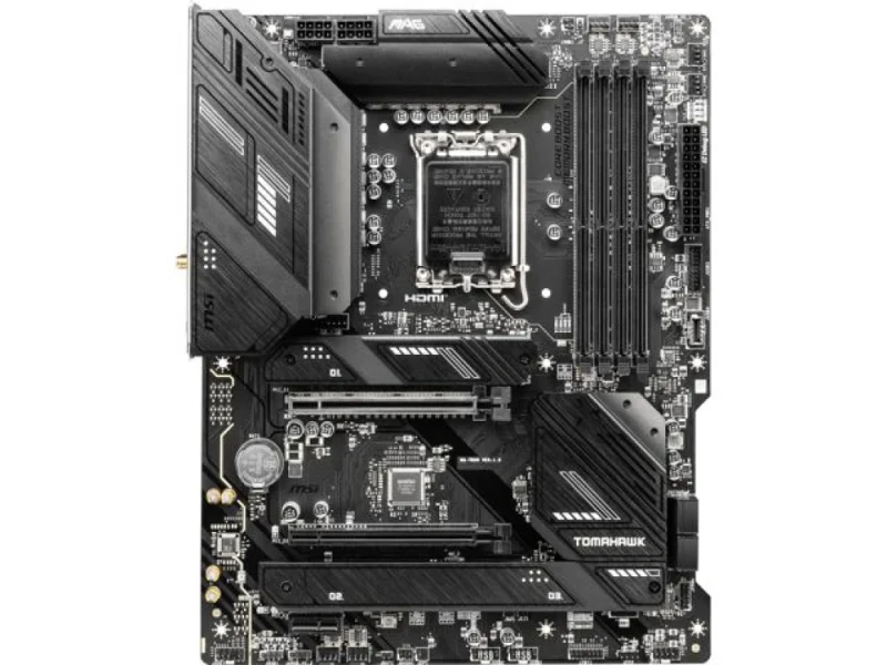 MSI MAG B760 TOMAHAWK WIFI DDR4 ATX Motherboard – Intel B760 Chipset, LGA1700 for 12th/13th/14th Gen Core/Pentium/Celeron, DDR4 up to 5333 MHz (OC), Wi-Fi 6E + Bluetooth 5.3, 2.5 Gb LAN, PCIe 5.0 x16, 3x M.2 slots, USB 3.2 Gen2x2 Type-C, HDMI 2.1 & DisplayPort 1.4, 7.1 HD Audio, Mystic Light RGB, ATX Form Factor - Featured Image