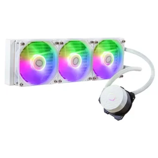 Cooler Master MasterLiquid 360L Core ARGB - 350 - 1750 RPM, 27.2 dB, White color, AIO Watercooler, 360mm radiator
