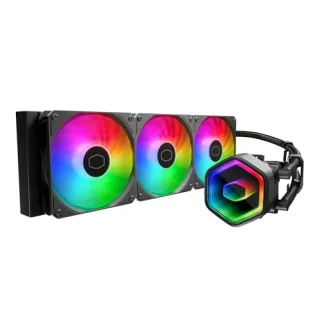 Cooler Master MasterLiquid 360 Core II - 600 - 1750 RPM, 30 dB, Black color, AIO Watercooler, 360mm radiator