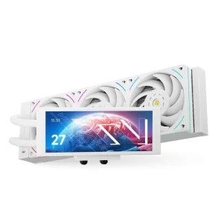 Thermalright Trofeo Vision ARGB 360 - 2150 RPM, 27 dB, White color, AIO Watercooler, 360mm radiator