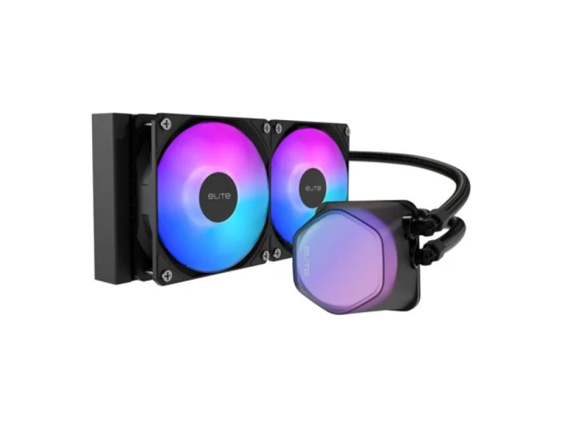 Cooler Master Elite - 600 - 2100 RPM, 39.5 dB, Black color, AIO Watercooler, 240mm radiator - Featured Image