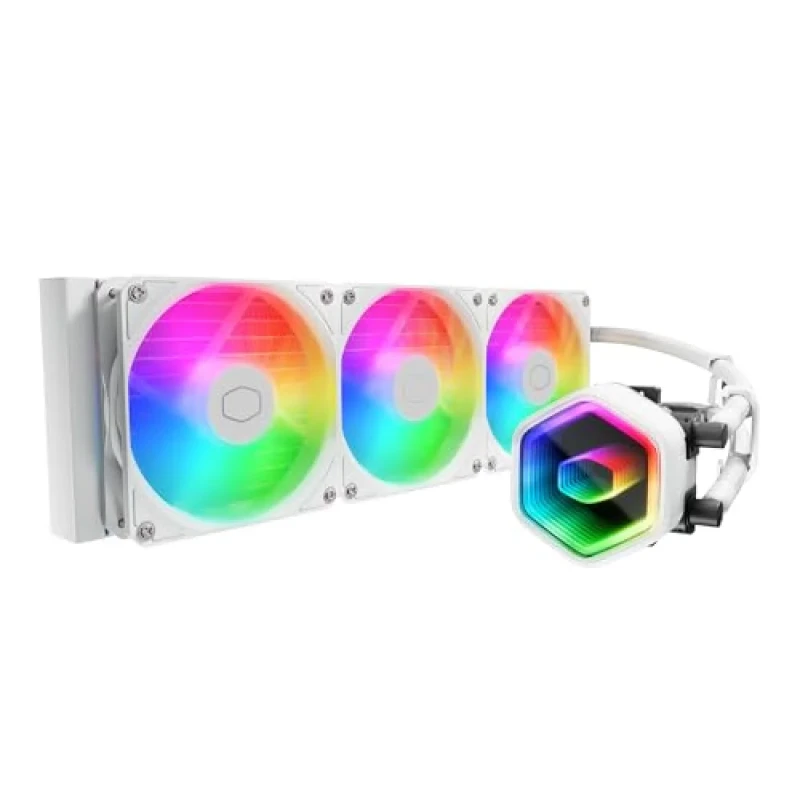 Cooler Master MasterLiquid 360 Core II - 600 - 1750 RPM, 30 dB, White color, AIO Watercooler, 360mm radiator - Featured Image