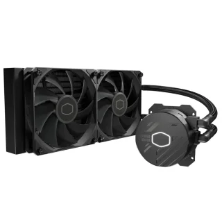 Cooler Master MasterLiquid 240L Core - 650 - 1750 RPM, 27.2 dB, Black color, AIO Watercooler, 240mm radiator