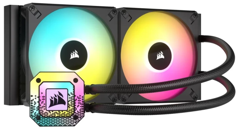 Corsair iCUE H115i ELITE CAPELLIX XT - 500 - 1700 RPM, 5 - 33.8 dB, Black color, AIO Watercooler, 280mm radiator - Featured Image