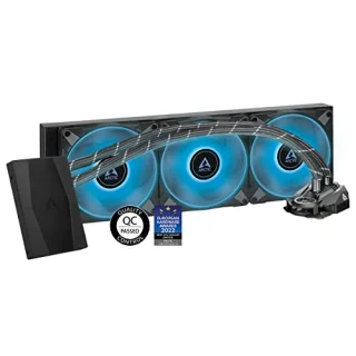 ARCTIC Liquid Freezer II 420 RGB - 200 - 1900 RPM, 22.5 dB, Black color, AIO Watercooler, 420mm radiator