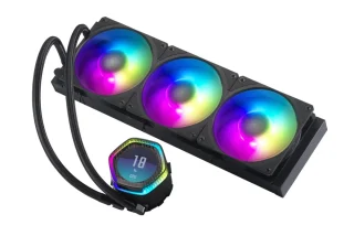 Cooler Master MasterLiquid 360 Ion - 30 dB, Black color, AIO Watercooler, 360mm radiator