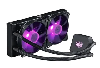 Cooler Master MasterLiquid LC240E RGB - 650 - 1800 RPM, 31.5 dB, Black color, AIO Watercooler, 240mm radiator