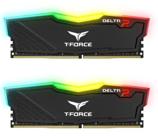 TEAMGROUP T-Force Delta RGB 16 GB - 2 x 8GB, DDR4 288-pin DIMM, 3600MT/s, CL18, Black color