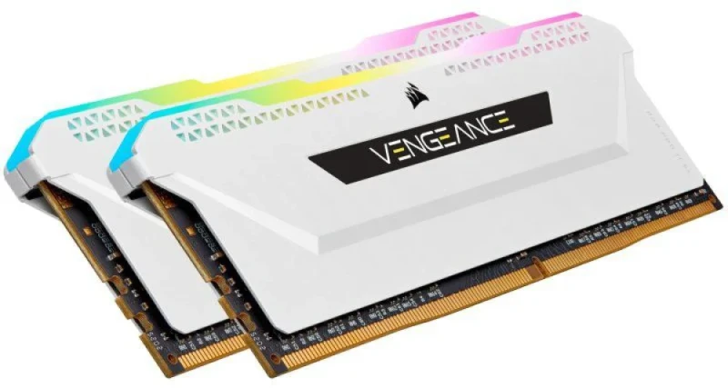 Corsair Vengeance RGB Pro SL 32 GB - 2 x 16GB, DDR4 288-pin DIMM, 3600MT/s, CL18, White / Black color - Featured Image