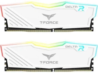 TEAMGROUP T-Force Delta RGB 16 GB - 2 x 8GB, DDR4 288-pin DIMM, 3200MT/s, CL16, White color