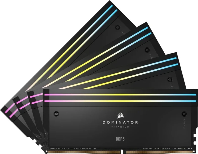 Corsair Dominator Titanium 64 GB - 4 x 16GB, DDR5 288-pin DIMM, 6400MT/s, CL32, Black color - Featured Image
