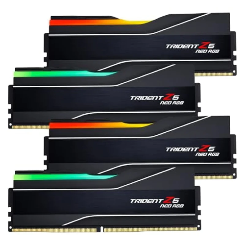 G.Skill Trident Z5 Neo RGB 256 GB - 4 x 64GB, DDR5 288-pin DIMM, 6000MT/s, CL36, Black color - Featured Image