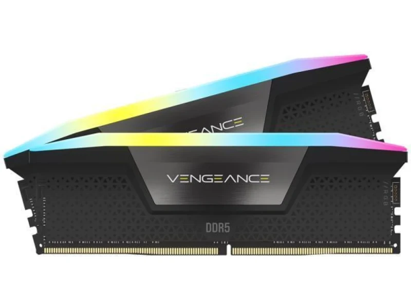 Corsair Vengeance RGB 32 GB - 2 x 16GB, DDR5 288-pin DIMM, 6000MT/s, CL30, Black / Gray color - Featured Image