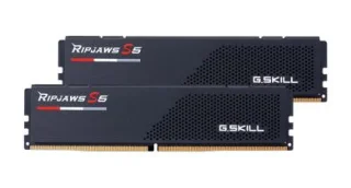 G.Skill Ripjaws S5 64 GB - 2 x 32GB, DDR5 288-pin DIMM, 6000MT/s, CL30, Black color