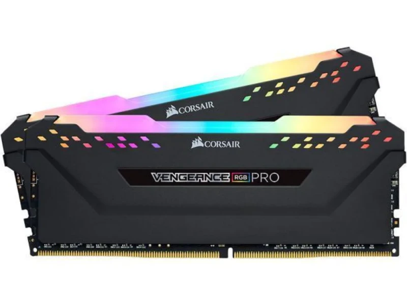 Corsair Vengeance RGB Pro 32 GB - 2 x 16GB, DDR4 288-pin DIMM, 3600MT/s, CL18, Black color - Featured Image