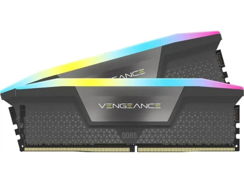 Corsair Vengeance RGB 64 GB - 2 x 32GB, DDR5 288-pin DIMM, 6000MT/s, CL28, Black color - Featured Image