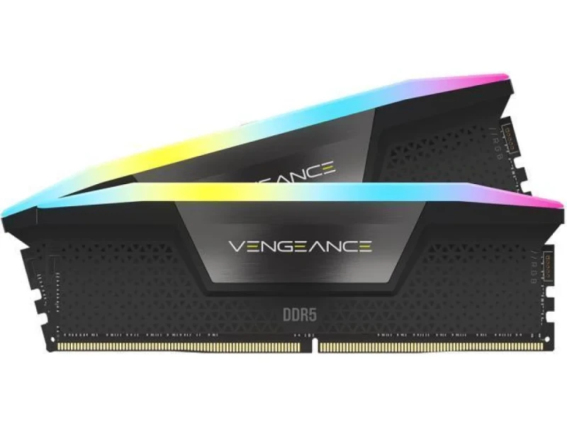 Corsair Vengeance RGB 64 GB - 2 x 32GB, DDR5 288-pin DIMM, 6000MT/s, CL40, Black color - Featured Image