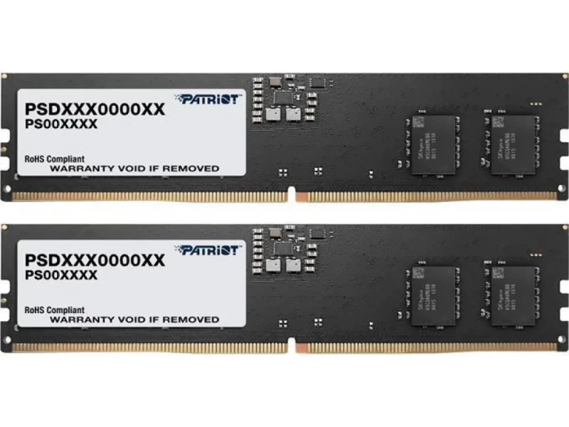 Patriot Signature Line 32 GB - 2 x 16GB, DDR5 288-pin DIMM, 4800MT/s, CL40, Black color - Featured Image