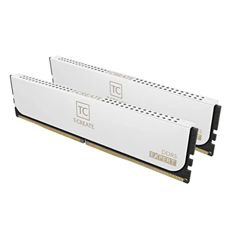 TEAMGROUP T-Create Expert 64 GB - 2 x 32GB, DDR5 288-pin DIMM, 6000MT/s, CL34, White color - Featured Image
