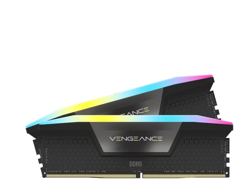 Corsair Vengeance RGB 32 GB - 2 x 16GB, DDR5 288-pin DIMM, 6000MT/s, CL40, Black color - Featured Image