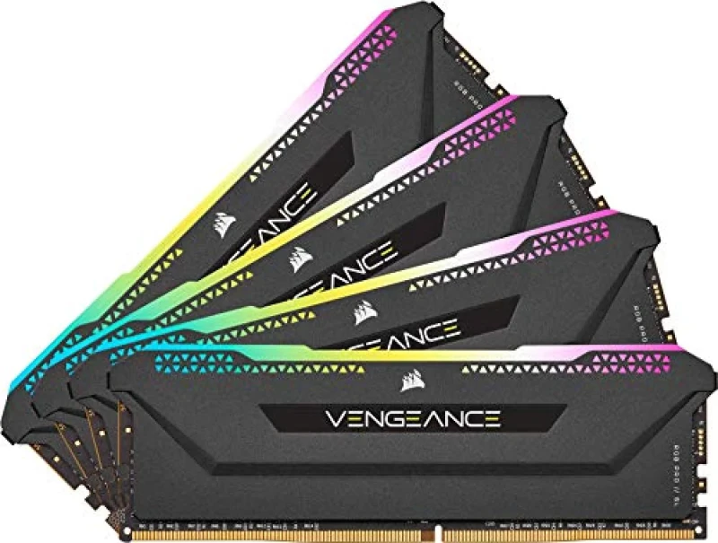 Corsair Vengeance RGB Pro SL 32 GB - 4 x 8GB, DDR4 288-pin DIMM, 3200MT/s, CL16, Black color - Featured Image