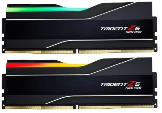 G.Skill Trident Z5 Neo RGB 64 GB - 2 x 32GB, DDR5 288-pin DIMM, 6000MT/s, CL32, Black / Silver color