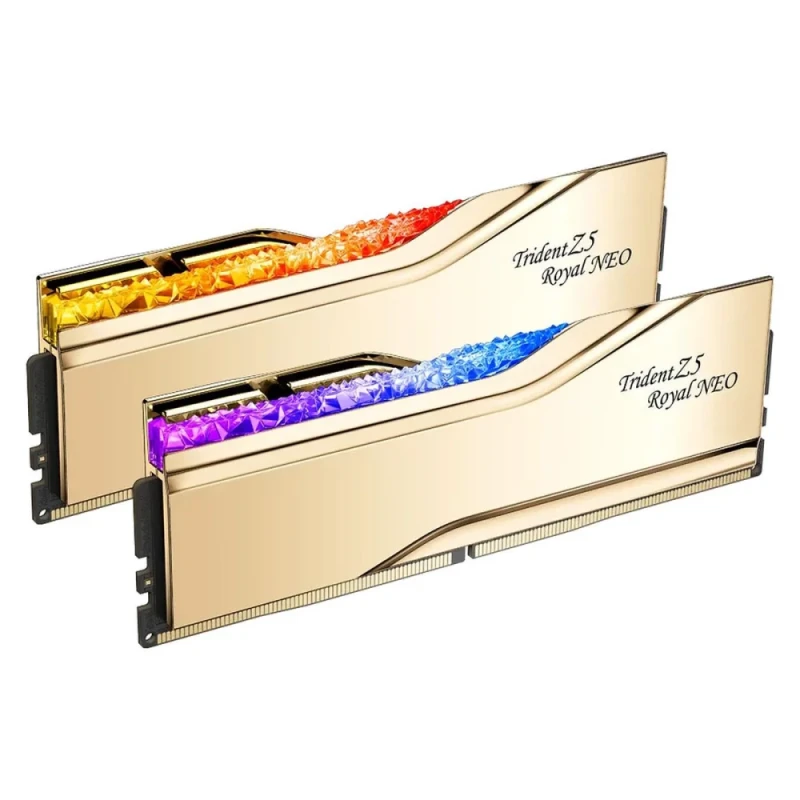 G.Skill Trident Z5 Royal Neo 32 GB - 2 x 16GB, DDR5 288-pin DIMM, 6000MT/s, CL26, Gold color - Featured Image