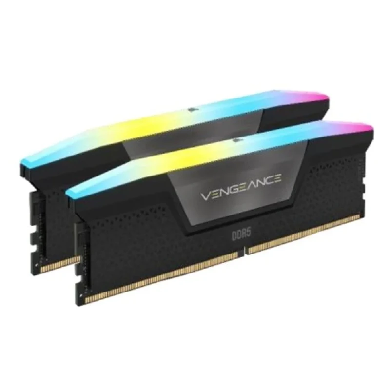 Corsair Vengeance RGB 48 GB - 2 x 24GB, DDR5 288-pin DIMM, 6000MT/s, CL36, Black / Silver color - Featured Image