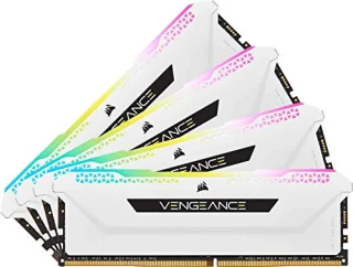 Corsair Vengeance RGB Pro SL 32 GB - 4 x 8GB, DDR4 288-pin DIMM, 3200MT/s, CL16, White / Black color