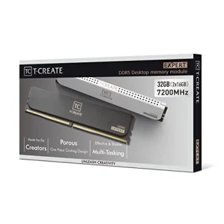TEAMGROUP T-Create Expert 32 GB - 2 x 16GB, DDR5 288-pin DIMM, 7200MT/s, CL34, White color