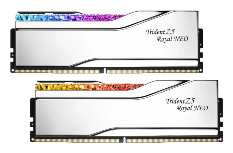 G.Skill Trident Z5 Royal Neo 32 GB - 2 x 16GB, DDR5 288-pin DIMM, 6400MT/s, CL32, Silver color - Featured Image