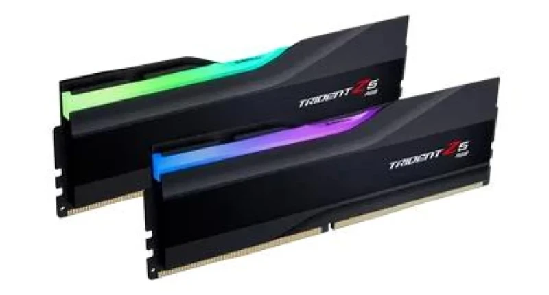 G.Skill Trident Z5 RGB 64 GB - 2 x 32GB, DDR5 288-pin DIMM, 6000MT/s, CL32, Black color - Featured Image