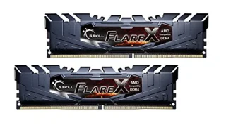 G.Skill Flare X 32 GB - 2 x 16GB, DDR4 288-pin DIMM, 3200MT/s, CL16, Black color
