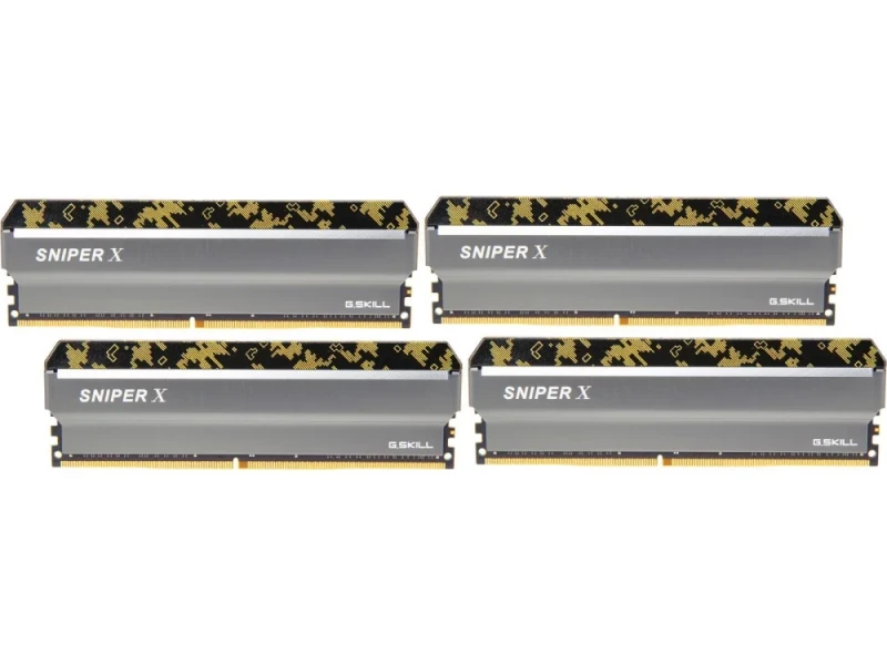 G.Skill Sniper X 32 GB - 4 x 8GB, DDR4 288-pin DIMM, 3600MT/s, CL19, Silver / Camo color - Featured Image