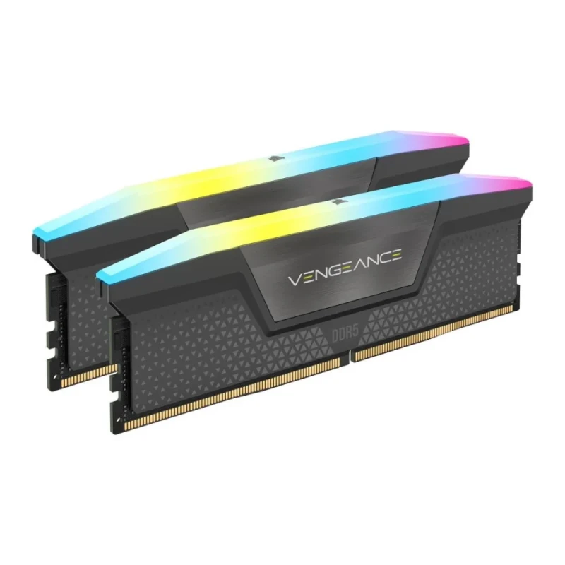 Corsair Vengeance RGB 32 GB - 2 x 16GB, DDR5 288-pin DIMM, 5600MT/s, CL40, Black / Gray color - Featured Image