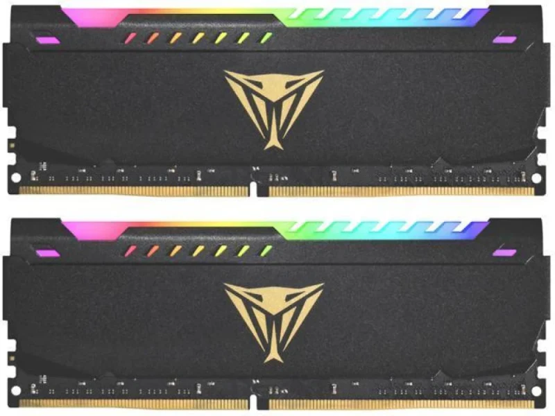 Patriot Viper Steel RGB 64 GB - 2 x 32GB, DDR4 288-pin DIMM, 3600MT/s, CL20, Black color - Featured Image