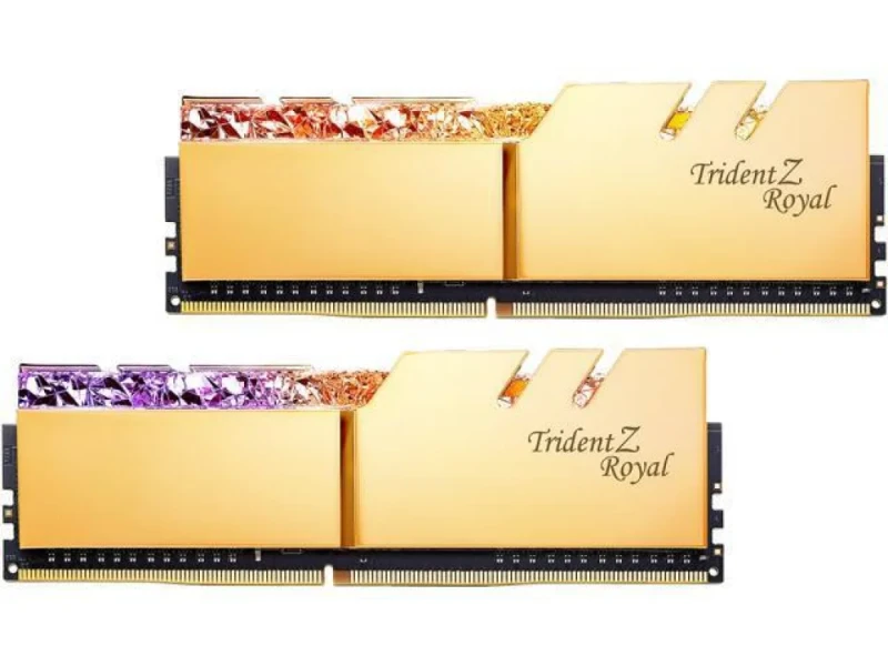 G.Skill Trident Z Royal 32 GB - 2 x 16GB, DDR4 288-pin DIMM, 3600MT/s, CL16, Gold color - Featured Image