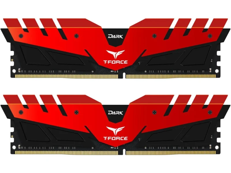 TEAMGROUP T-Force Dark 16 GB - 2 x 8GB, DDR4 288-pin DIMM, 2400MT/s, CL14, Red / Black color - Featured Image