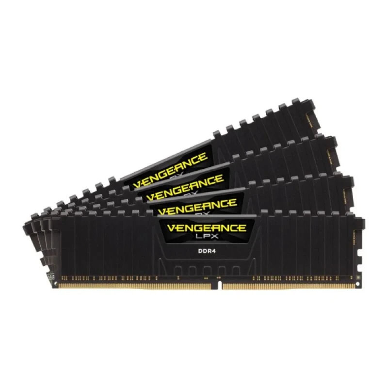 Corsair Vengeance LPX 32 GB - 4 x 8GB, DDR4 288-pin DIMM, 3200MT/s, CL16, Black / Yellow color - Featured Image