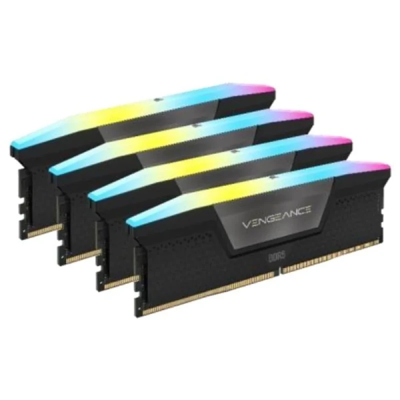 Corsair Vengeance RGB 64 GB - 4 x 16GB, DDR5 288-pin DIMM, 6200MT/s, CL32, Black / Gray color - Featured Image