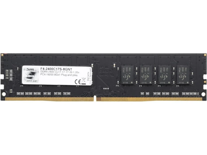 G.Skill Value 8 GB - 1 x 8GB, DDR4 288-pin DIMM, 2400MT/s, CL17, Black color - Featured Image