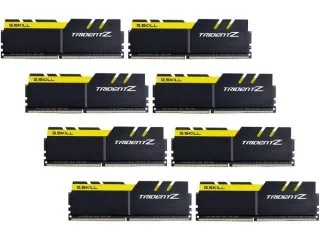 G.Skill Trident Z 64 GB - 8 x 8GB, DDR4 288-pin DIMM, 3200MT/s, CL16, Black / Yellow color