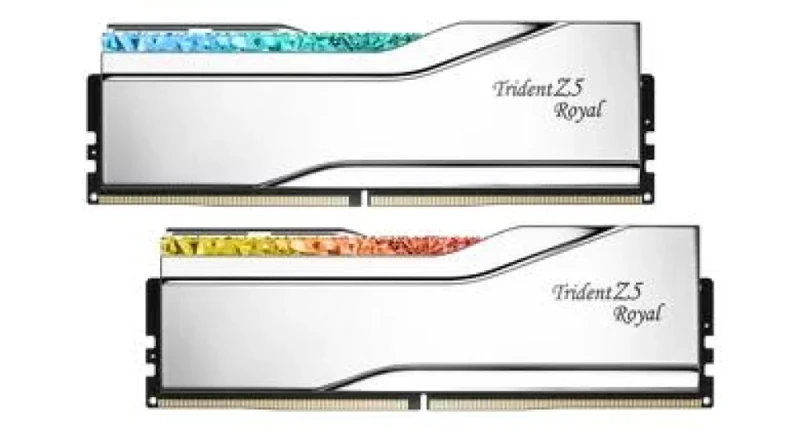 G.Skill Trident Z5 Royal 48 GB - 2 x 24GB, DDR5 288-pin DIMM, 7600MT/s, CL38, Silver color - Featured Image
