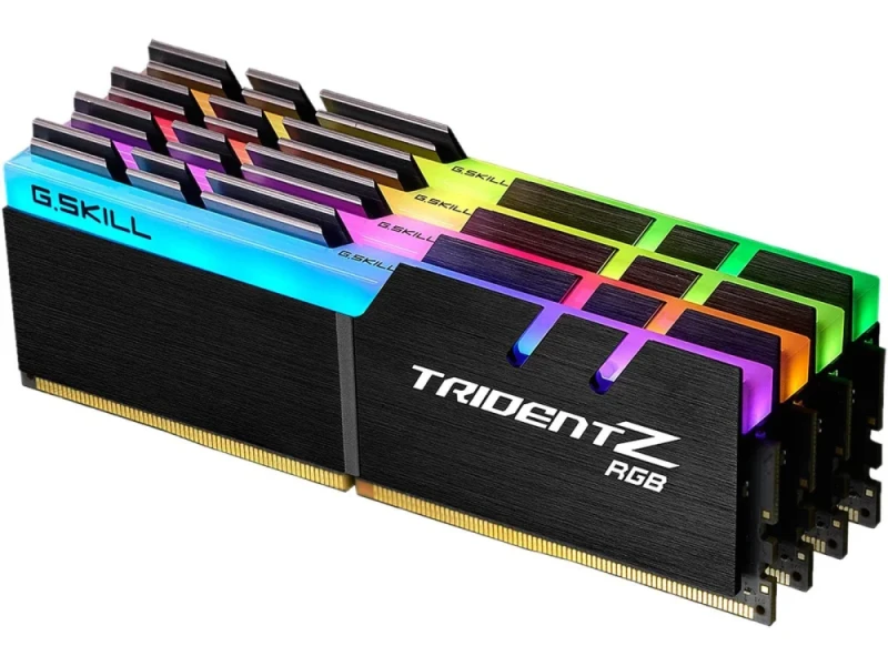 G.Skill Trident Z RGB 32 GB - 4 x 8GB, DDR4 288-pin DIMM, 4133MT/s, CL17, Black color - Featured Image