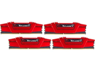 G.Skill Ripjaws V 32 GB - 4 x 8GB, DDR4 288-pin DIMM, 2666MT/s, CL19, Red / Black color