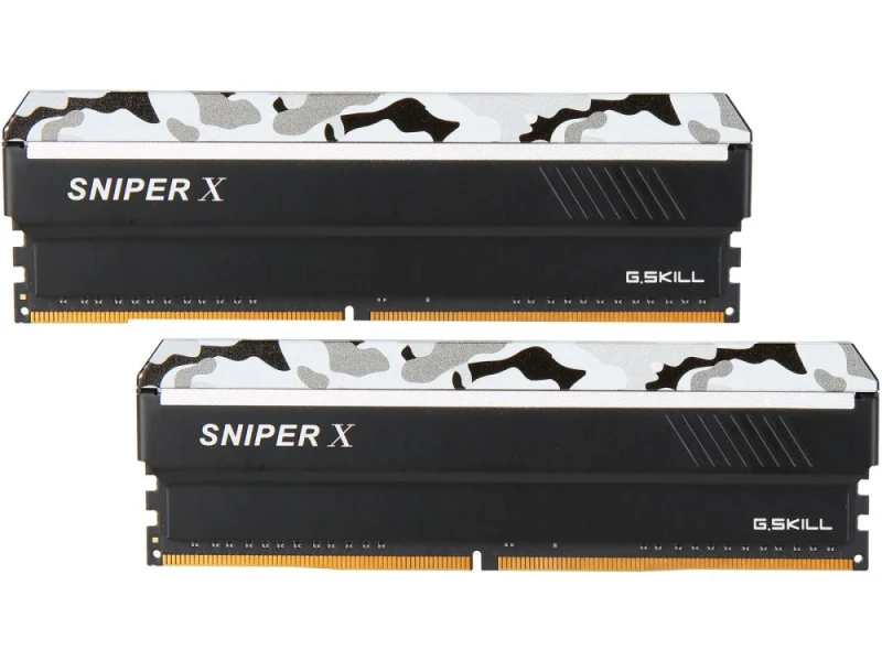 G.Skill Sniper X 16 GB - 2 x 8GB, DDR4 288-pin DIMM, 3400MT/s, CL16, Camo / Black color - Featured Image
