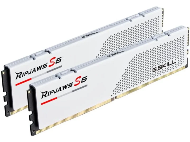 G.Skill Ripjaws S5 48 GB - 2 x 24GB, DDR5 288-pin DIMM, 5200MT/s, CL40, White color - Featured Image