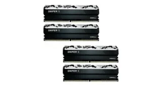 G.Skill Sniper X 32 GB - 4 x 8GB, DDR4 288-pin DIMM, 2400MT/s, CL17, Black / White color