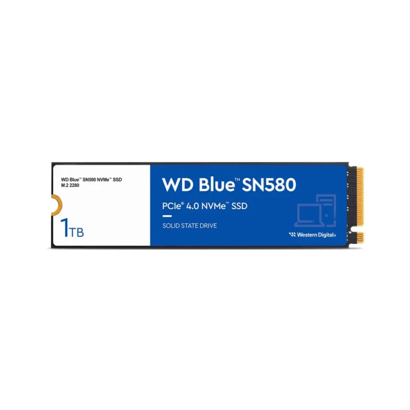 Western Digital Blue SN580 - 1 TB SSD, M.2 PCIe 4.0 X4, M.2-2280 - Featured Image
