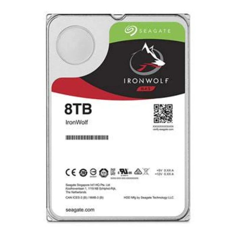 Seagate IronWolf NAS - 8 TB 7200 RPM, SATA 6.0 Gb/s, 3.5", 256 MB Cache memory - Featured Image